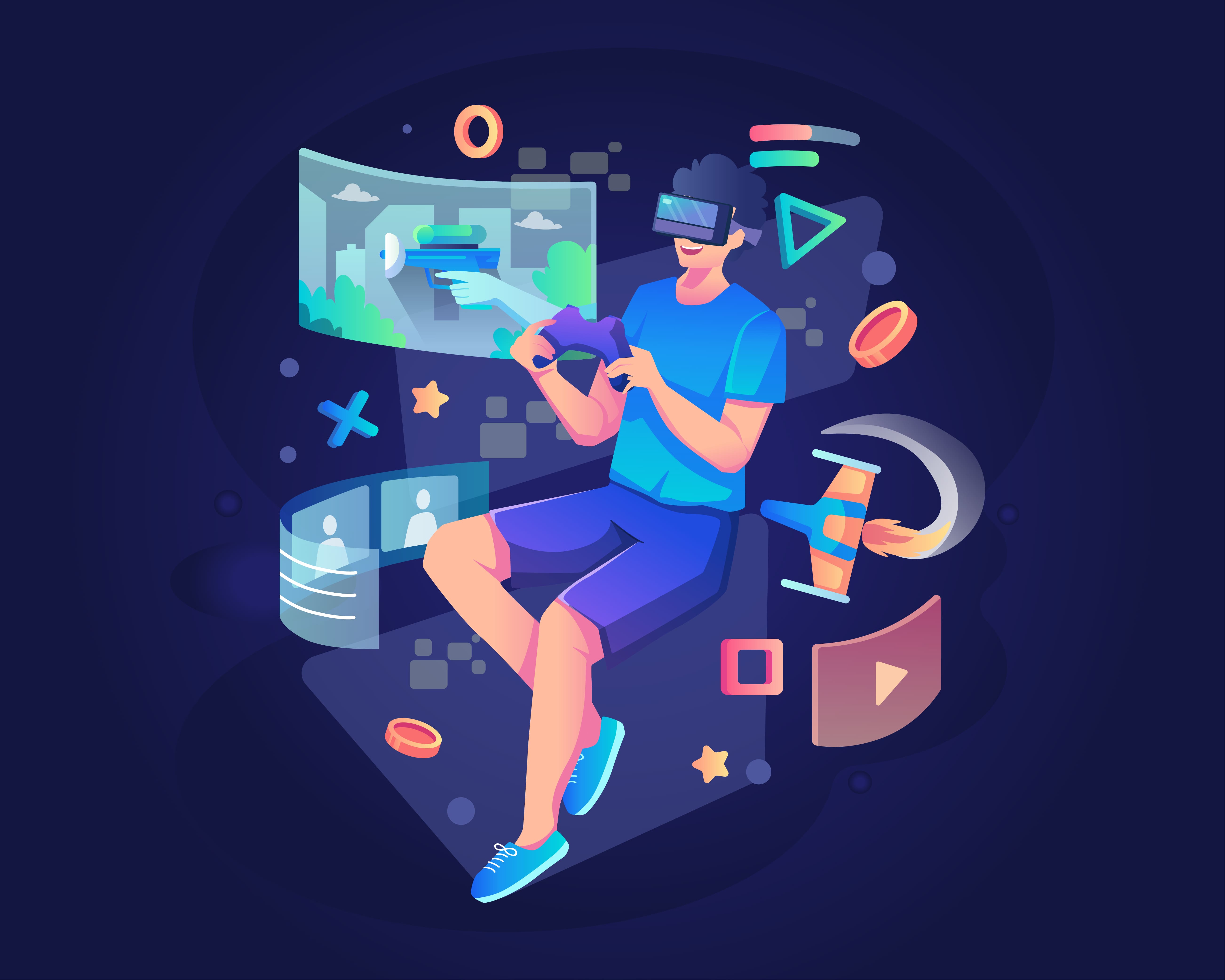 Ilustración de juego responsable